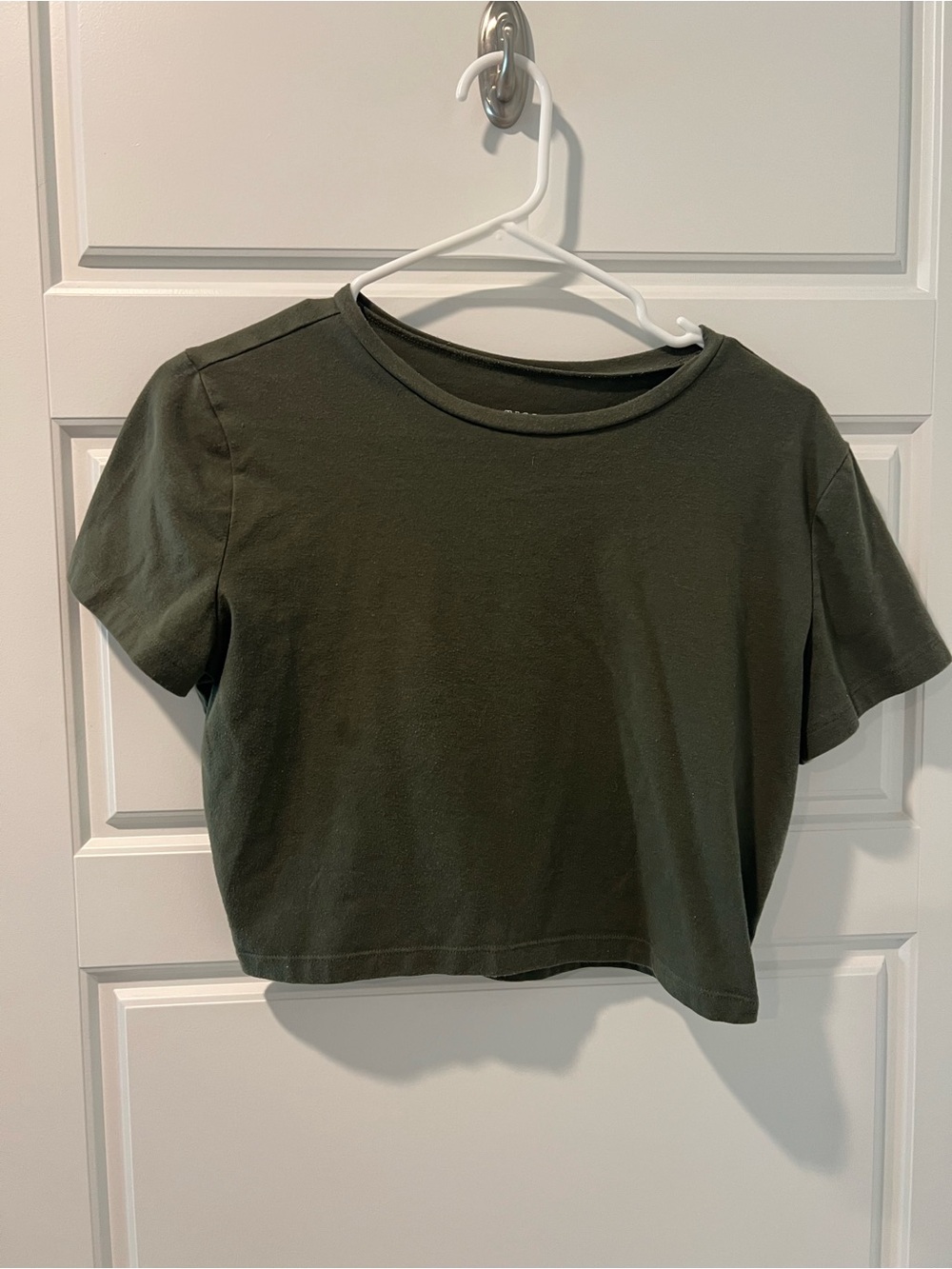 wild fable Olive Green Cropped Crew Tee